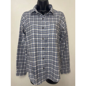 Women's Pendleton Flannel Shirt Size S Blue Plaid